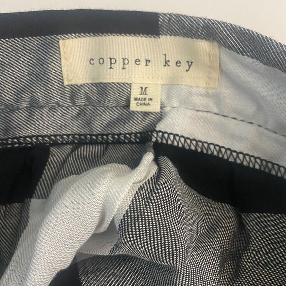 Copper Key Lace Plaid Mini Skirt A Line Black White Dressy Or Casual Sz M - Picture 9 of 15